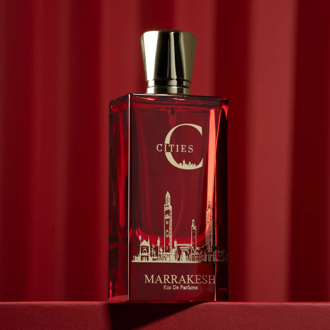 زجاجة عطر مراكش بألوان الطابع المغربي